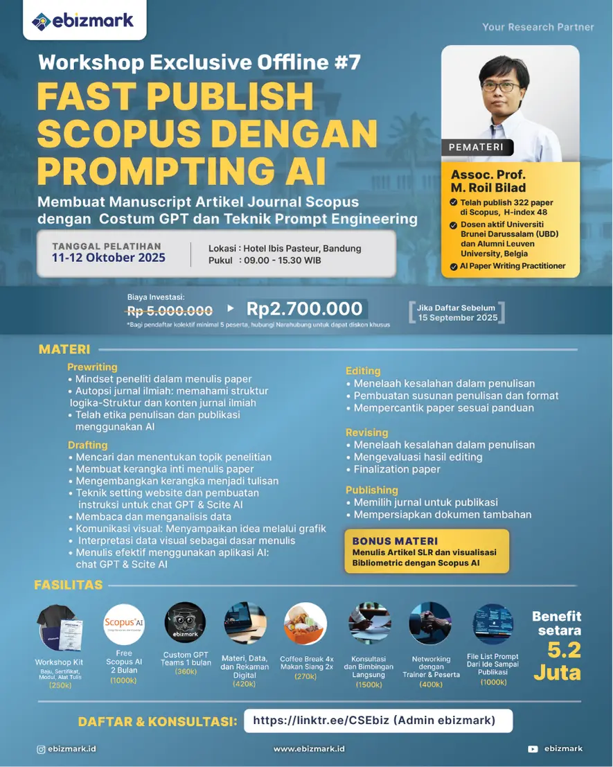 Workshop Workshop Exclusive Fast Publish Scopus dengan Prompting AI