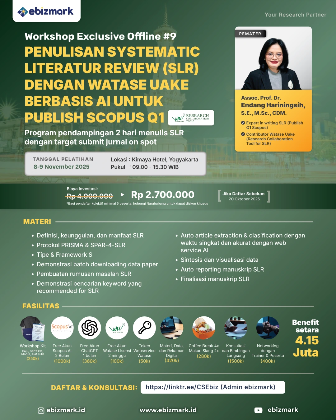bundle-Workshop Bandung: Penulisan SLR dengan WATASE UAKE Berbasis AI untuk Publish Scopus Q1